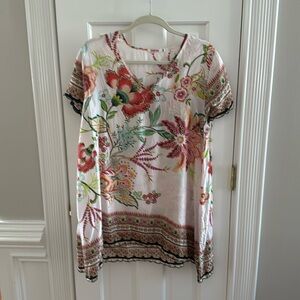 Johnny was silk tunic blouse